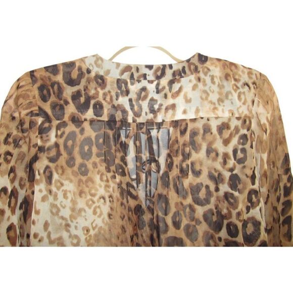 PattersonĀ J.āKincaidāChiffonāPopoverāAnimalāPrintāTopāM - Picture 4 of 5